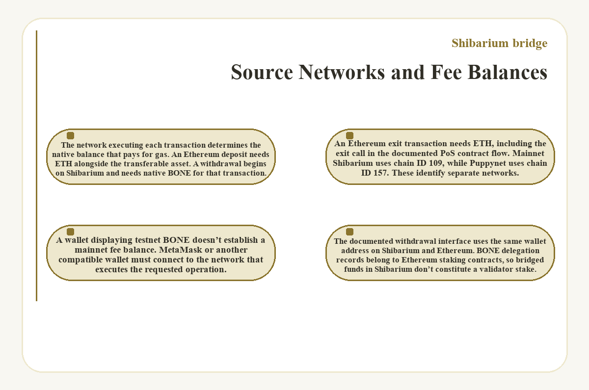 Graphic: Shibarium bridge - Source Networks and Fee Balances